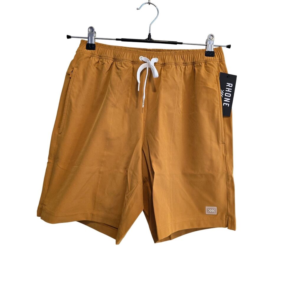 RHONE Men's 7.5" R&R Trunks in Harvest Brown size Small NWT